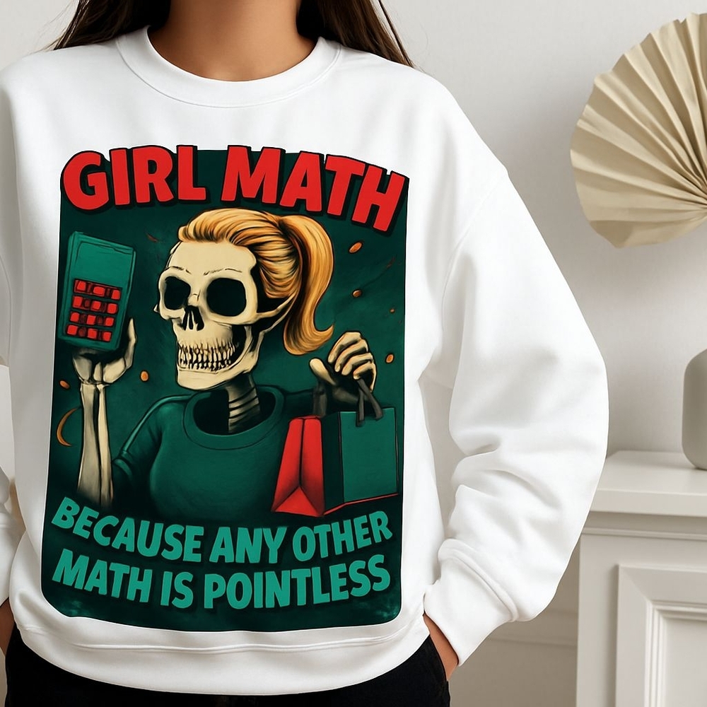 White Graphic Women's Sweater